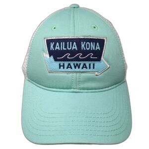 Kailua Kona Hawaii Snapback Trucker Hat Blue OS Adjustable Mesh Back Legacy